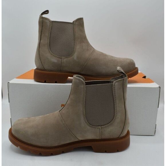 Timberland Womens Size 8.5 Linden Woods Taupe Gray Nubuck Chelsea Boots Shoes - Picture 9 of 11